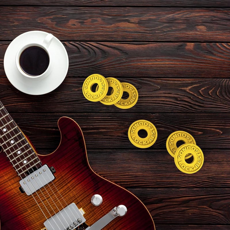BestSounds Guitar Strap Blocks, 6PCS Premium Silicone Safety Locks (Olive) - Image 5